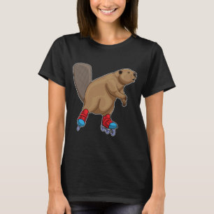 Beaver Inline Skaten Roller Skate T-Shirt
