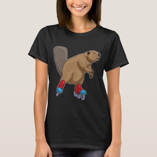 Beaver Inline skating Roller skates T-Shirt (Vorderseite)