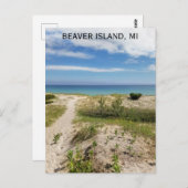 Beaver Island Michigan Beach Travel Postkarte (Vorne/Hinten)