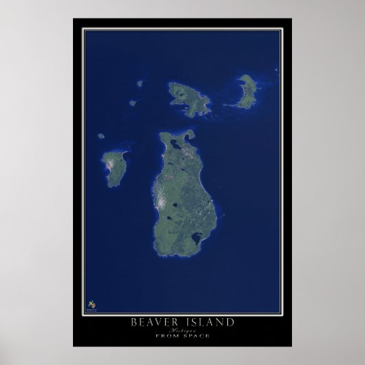 Beaver Island Michigan Highlights Poster (Vorne)