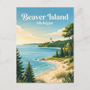 Beaver Island Michigan Postkarte
