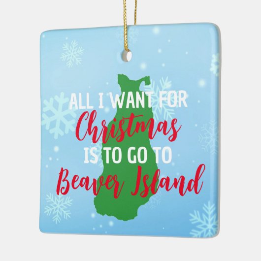 Beaver Island Weihnachten Keramikornament (Links)