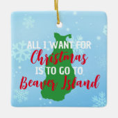 Beaver Island Weihnachten Keramikornament (Vorderseite)