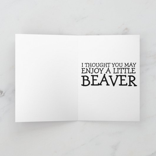 BEAVER JEDEN ANLASS HELLO CARD KARTE (Innenseite)