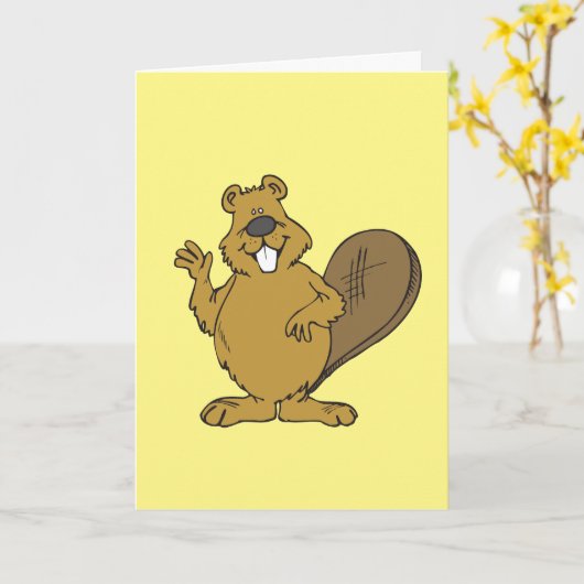BEAVER JEDEN ANLASS HELLO CARD KARTE (Gelbe Blume)