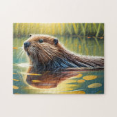 Beaver Jigsaw Puzzles Digitales Gemälde (Horizontal)