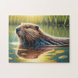 Beaver Jigsaw Puzzles Digitales Gemälde