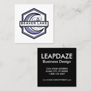 beaver lake arkansas mond hexa quadratische visitenkarte