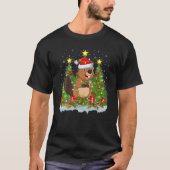 Beaver Lighting Xmas Tree Lover Funny Beaver Chris T-Shirt (Vorderseite)