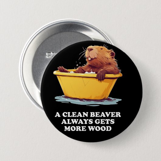 Beaver Lover Bath Button (Vorne & Hinten)