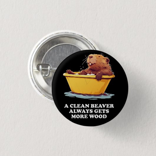 Beaver Lover Bath Button (Vorne & Hinten)