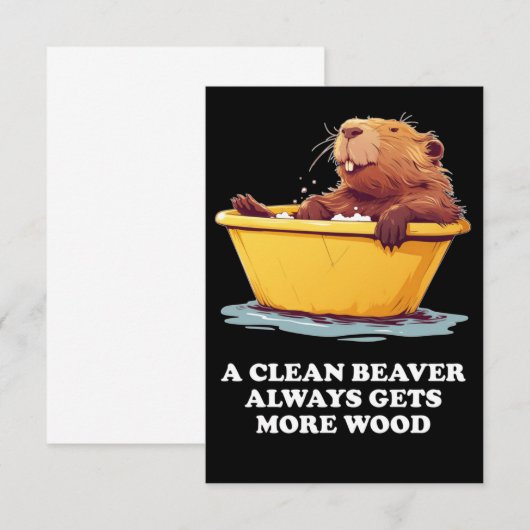 Beaver Lover Bath Dankeskarte (Vorne/Hinten)