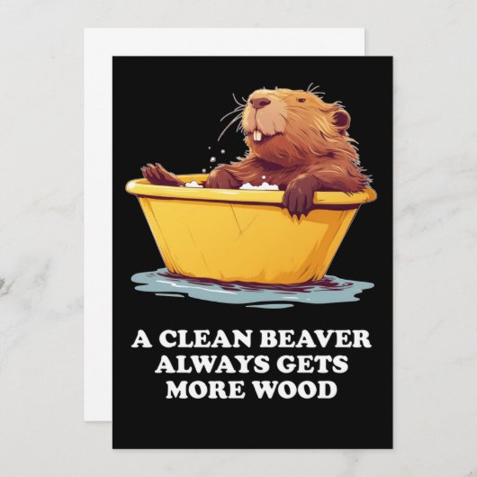 Beaver Lover Bath Dankeskarte (Vorne/Hinten)