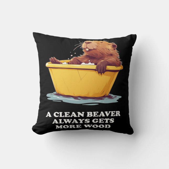 Beaver Lover Bath Kissen (Vorderseite)