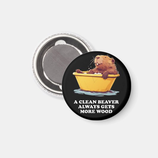 Beaver Lover Bath Magnet (Vorderseite/Rückseite)