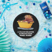 Beaver Lover Bath Pappteller (Party)