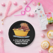Beaver Lover Bath Pappteller (Party)