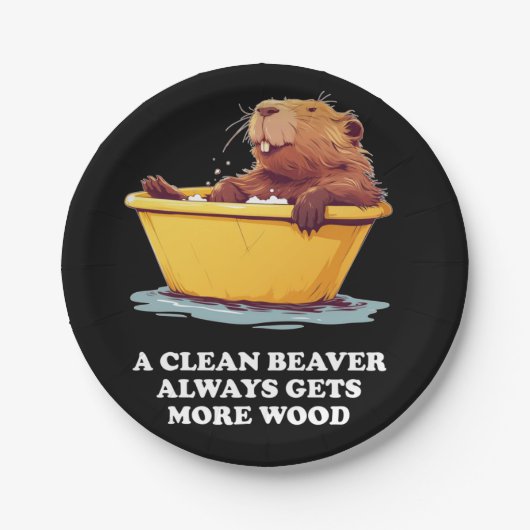 Beaver Lover Bath Pappteller (Vorderseite)