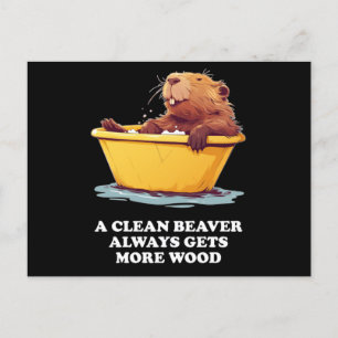 Beaver Lover Bath Postkarte
