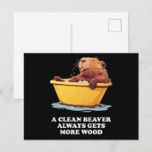 Beaver Lover Bath Postkarte (Vorne/Hinten)
