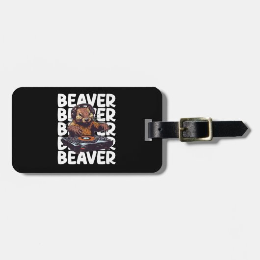 Beaver Lover DJ Tags generieren Gepäckanhänger (Vorderseite horizontal)