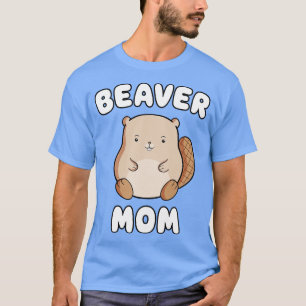 Beaver Mama Niedlich Kawaii Zeichnend T-Shirt