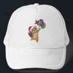 Beaver Merry Christmas Winter Animals Beaver Truckerkappe<br><div class="desc">Beaver to sowith Xmas Ballons. Funny animals with ohrs and snow to the holidays. Also funny for Christmas in July. Beavers are sweet animals and perfect for Christmas.</div>