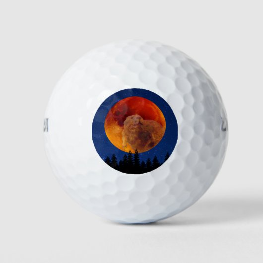 Beaver Moon im November Golfball (Vorderseite)