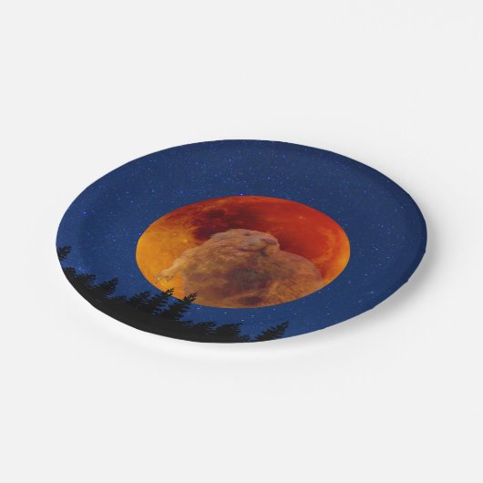 Beaver Moon im November Pappteller (Schrägansicht)