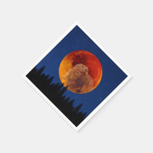 Beaver Moon im November Serviette (Ecke)
