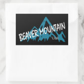 Beaver Mountain Resort Berge Rechteckiger Aufkleber (Tasche)