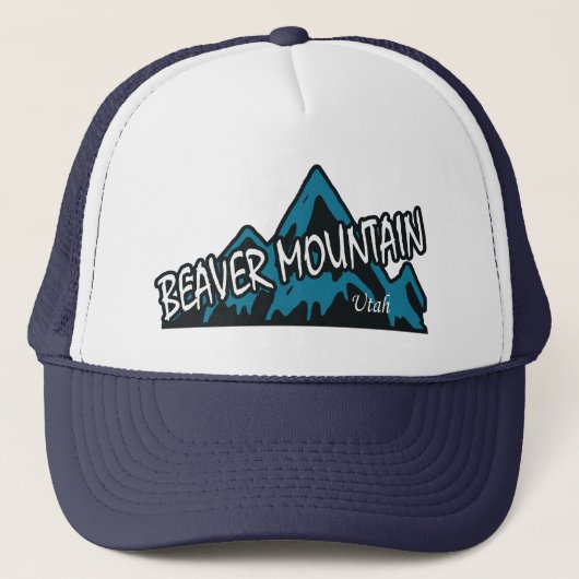 Beaver Mountain Resort Berge Truckerkappe (Vorderseite)