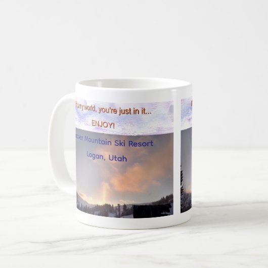 Beaver Mountain Ski Resort Mug Kaffeetasse (Vorderseite Links)