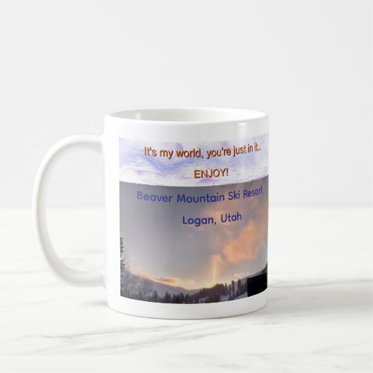 Beaver Mountain Ski Resort Mug Kaffeetasse (Links)