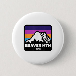 Beaver Mountain Utah Skifahren Snowboarden Familie Button