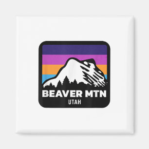 Beaver Mountain Utah Skifahren Snowboarden Familie Magnet