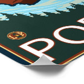 Beaver & Mt. Hood - Portland, Oregon Poster (Ecke)