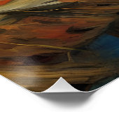 Beaver nachts von Van Gogh AI Generiert Poster (Ecke)