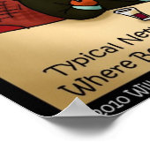 Beaver Networking Bars Funny Classic Poster (Ecke)