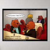 Beaver Networking Bars Funny Classic Poster (Vorne)