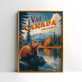 Beaver Poster - Vintage Travel Art