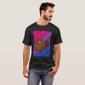 Beaver Pride Bisexual Flag LGBTQ Proud Ally Pride  T-Shirt (Vorne ganz)