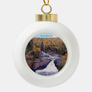 Beaver River Falls ball oder Schneeflockenschmuck Keramik Kugel-Ornament