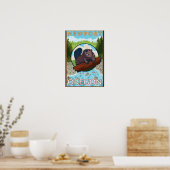 Beaver & River - Newport, Oregon Poster (Küche)