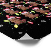 Beaver Santa Christmas Tree Lights Ugly Sweater St Poster (Ecke)