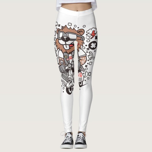 Beaver Scooterist Leggings (Vorderseite)