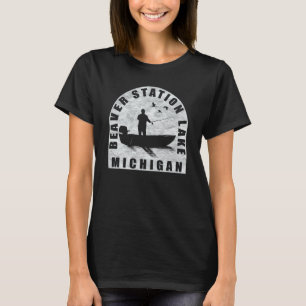 Beaver Station Lake Angeln Michigan T-Shirt