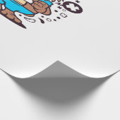 Beaver Surfing Geschenkpapier (Ecke)