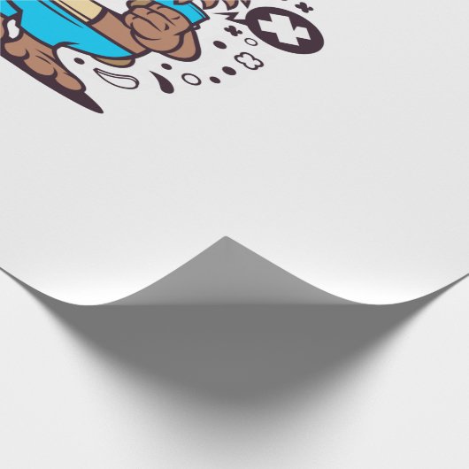 Beaver Surfing Geschenkpapier (Ecke)