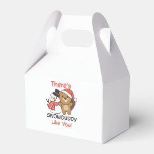 Beaver There's Snowbuddy Like Snowman Pun Geschenkschachtel